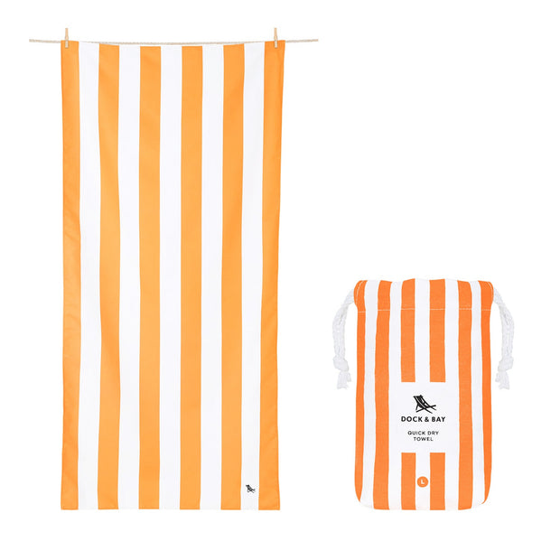 Dock & Bay Quick Dry Towels - Cabana - Ipanema Orange (2021) - Outlet