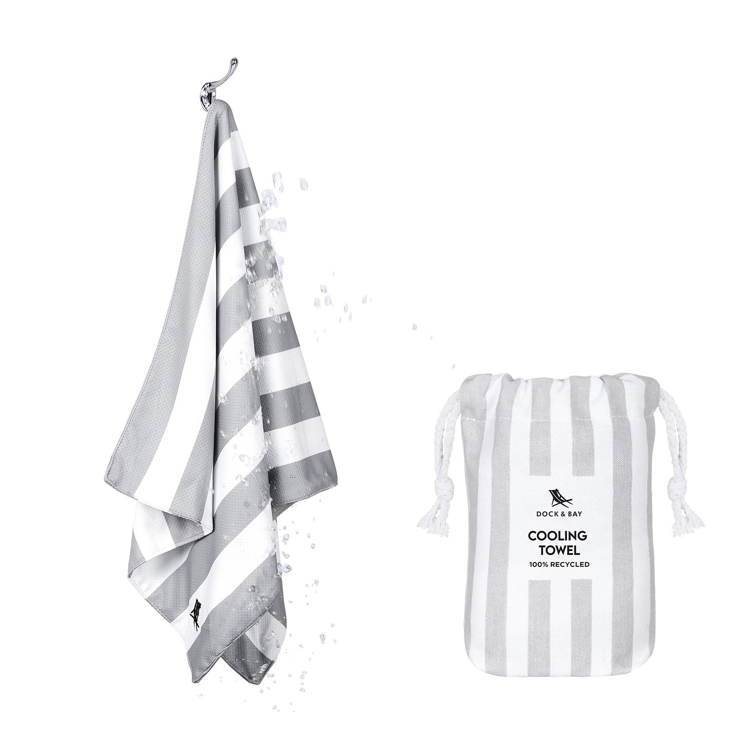 Gym Towel - Quick Cool Towel - Goa Grey - Dock & Bay