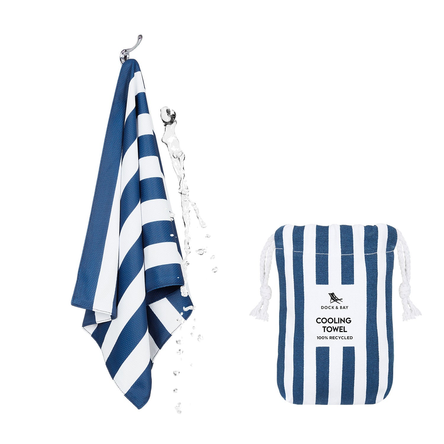 Dock & Bay Gym & Fitness Cooling Towels - Cabana - Whitsunday Blue