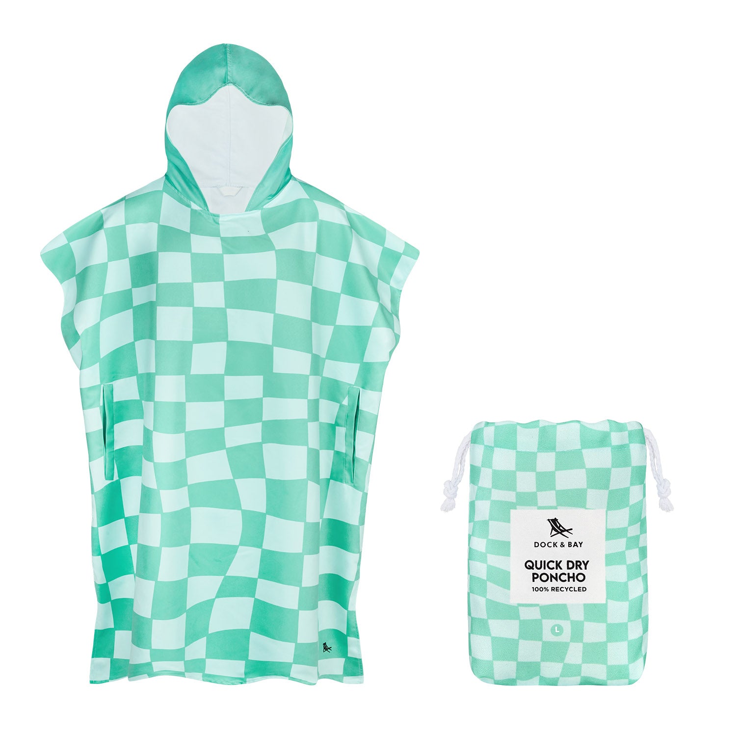 Dock & Bay Poncho - Adults - Check Mate – Dock & Bay US