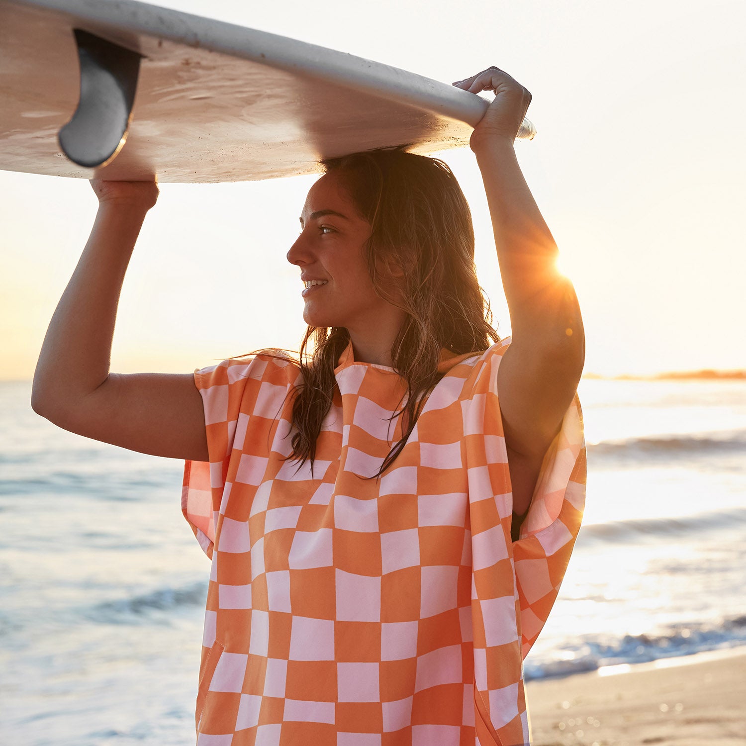 Dock & Bay Poncho - Adults - Groovy Check – Dock & Bay US