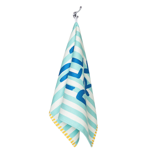 dock and bay tea towel