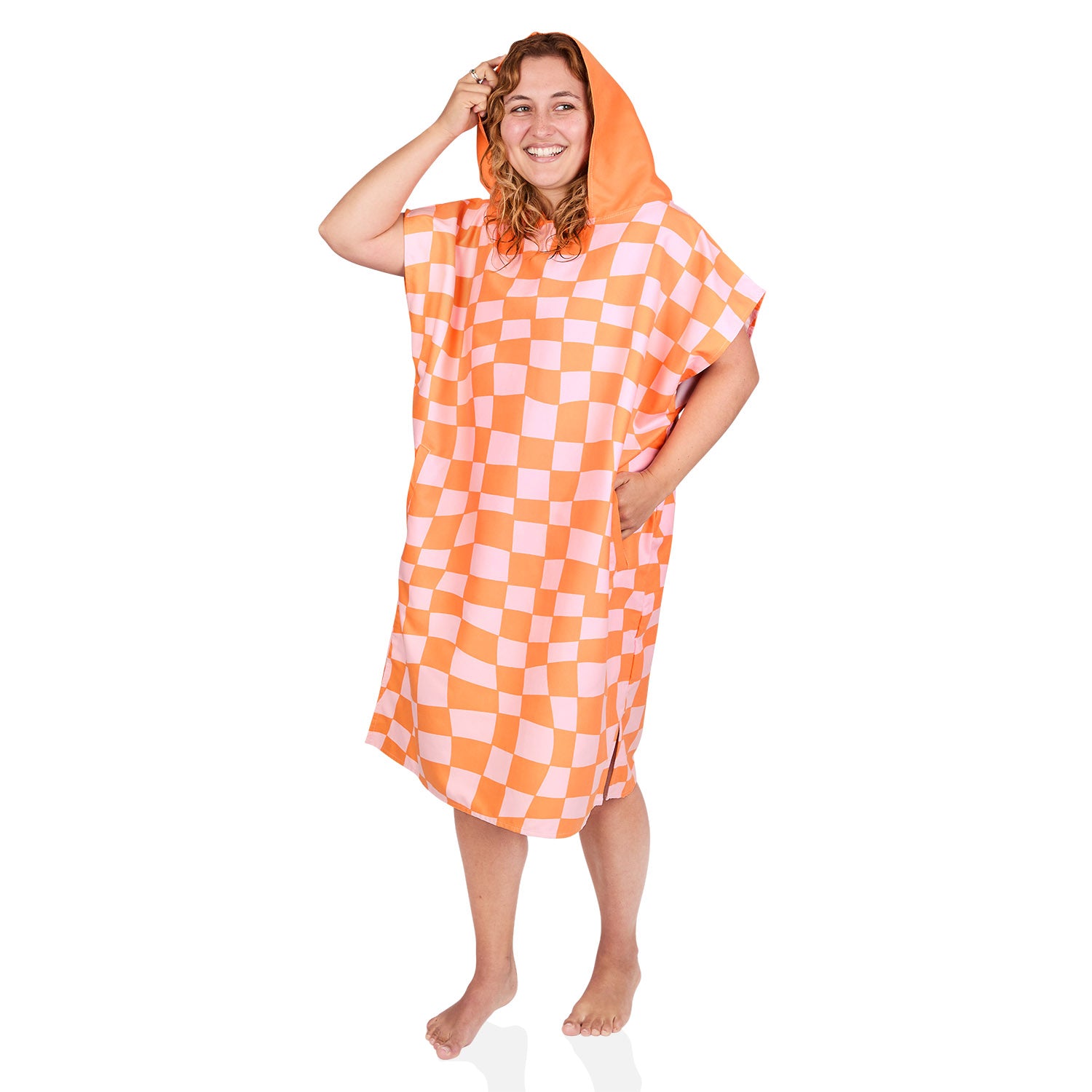 Dock & Bay Poncho - Adults - Groovy Check – Dock & Bay US