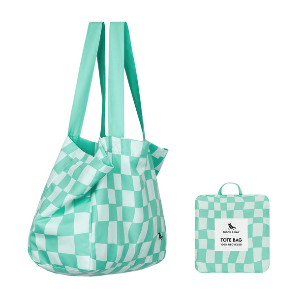 Dock & Bay Everyday Tote Bag - Compact & Foldable Beach Bag, Made from 100% Recycled