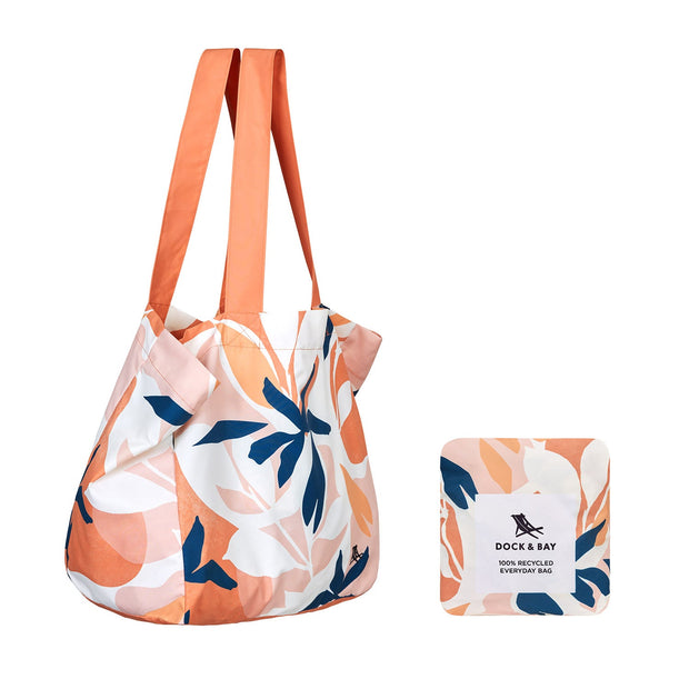 Dock & Bay Foldaway Tote Bags - Terracotta Tropics