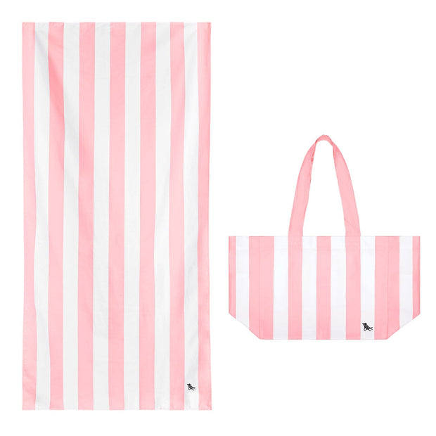 Dock & Bay Beach Towel + Bag - Bundle - Malibu Pink