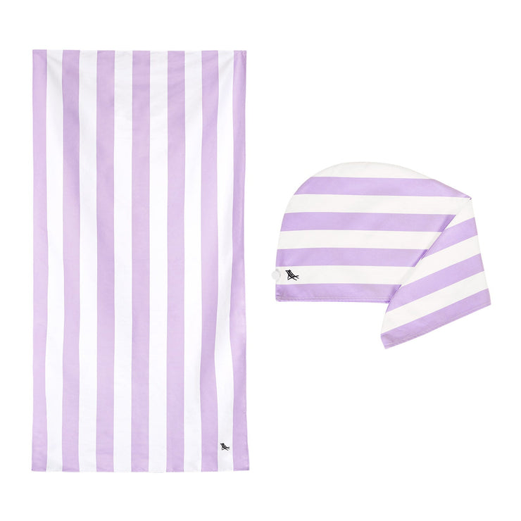 Dock & Bay Hair Wrap + Beach Towel - Bundle - Lombok Lilac