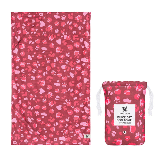 Dock & Bay Dog Towel - Pink Paws