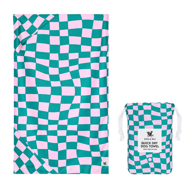 Dock & Bay Dog Towel - Check Mutt
