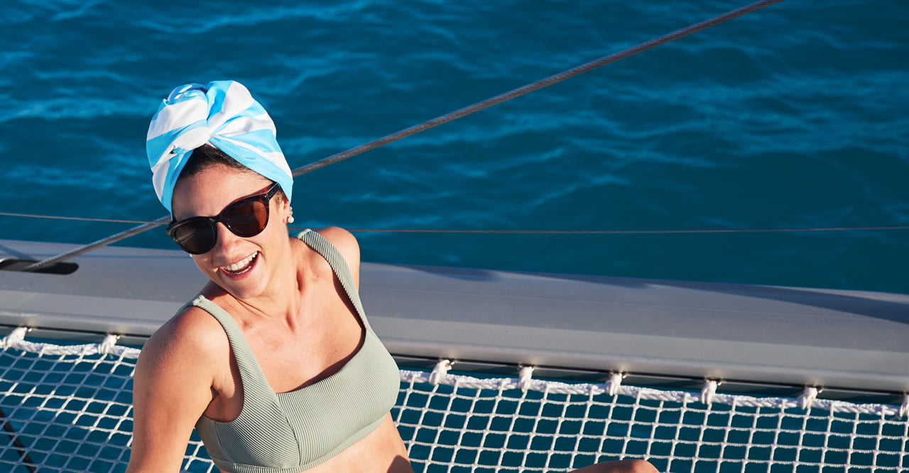 Dock & Bay Hair Wrap - Tulum Blue