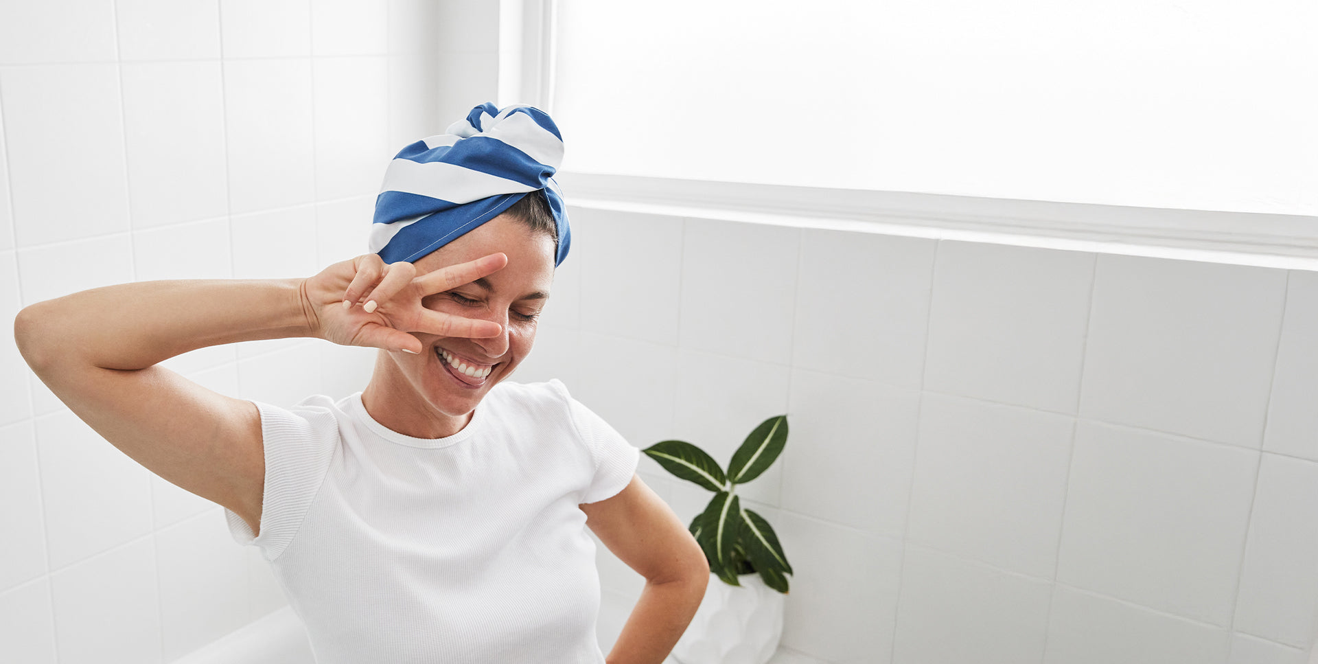 Dock & Bay Hair Wrap - Whitsunday Blue