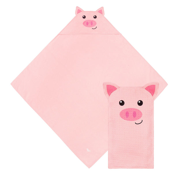 Dock & Bay Baby Hooded Towels - Parker Pig - Outlet