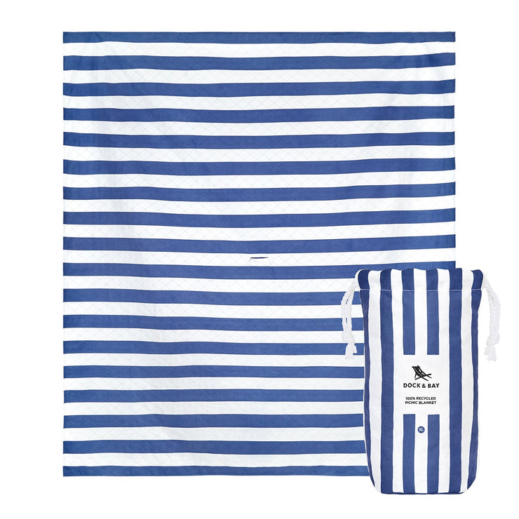Dock & Bay Medium Quick Dry Beach Towel Whitsunday Blue