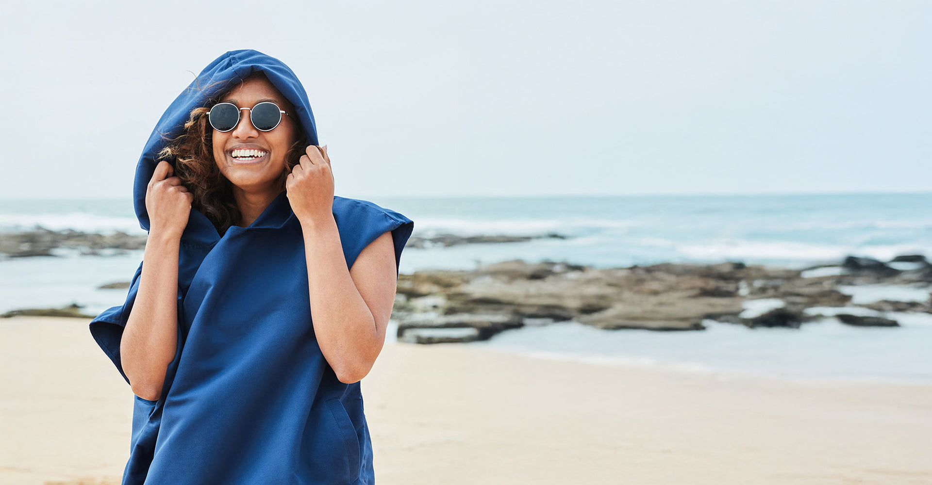 Dock & Bay Poncho - Adults - Yosemite Navy – Dock & Bay US