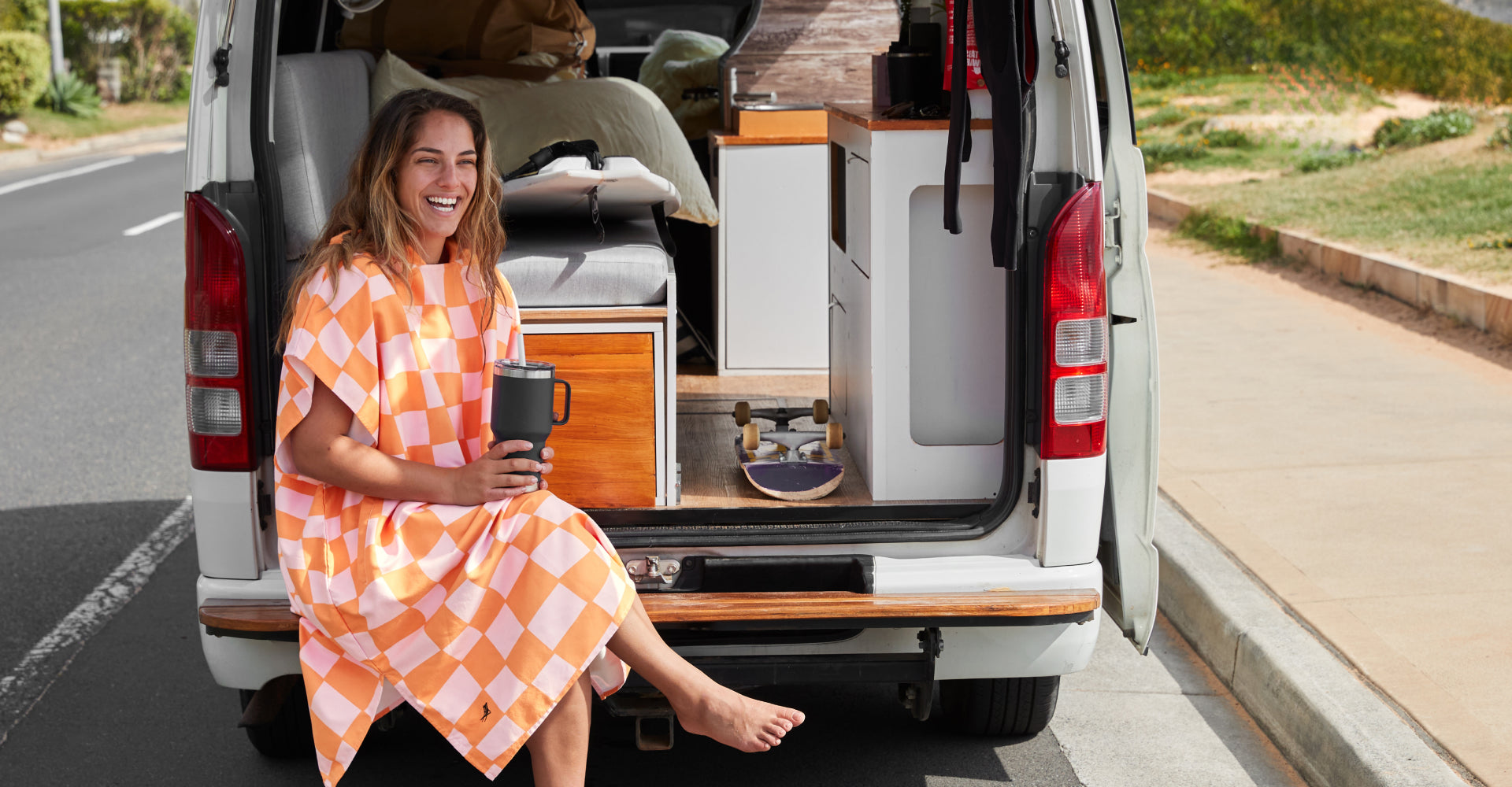 Dock & Bay Poncho - Adults - Groovy Check