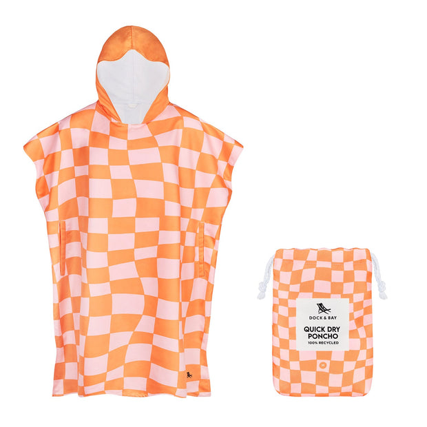Dock & Bay Poncho - Adults - Groovy Check - Outlet