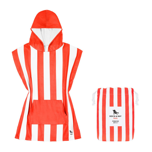 Kids Poncho - Quick Dry Hooded Towel - Waikiki Coral - Outlet