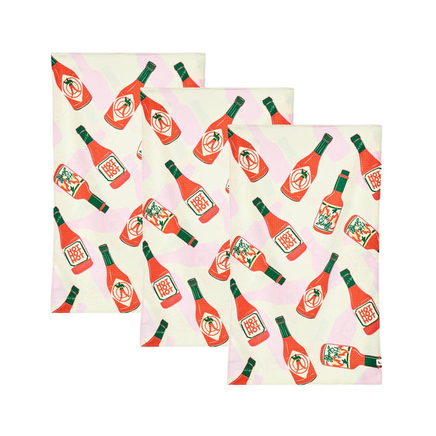 Dock & Bay Tea Towels - Hot Sauce (Set of 3)