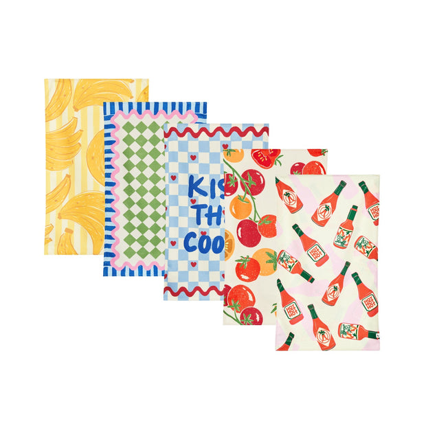 Dock & Bay Tea Towels - Dinner Party  (Set of 5)