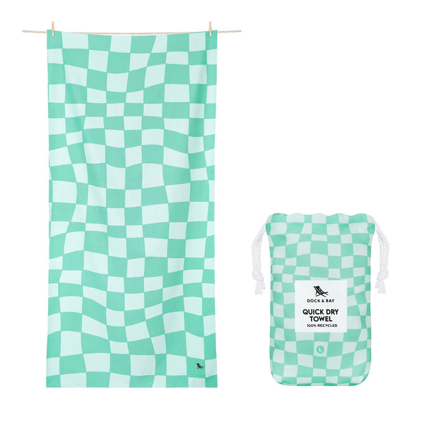 Dock & Bay Quick Dry Towel - Check Mate - Outlet