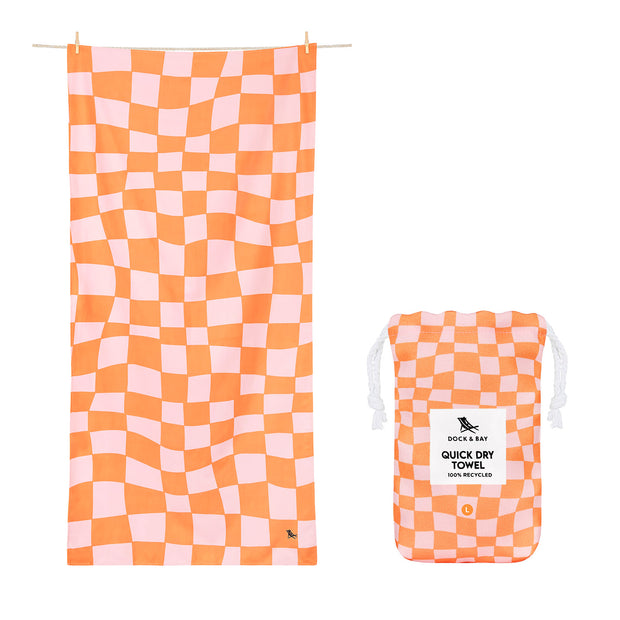 Dock & Bay Quick Dry Towel - Groovy Check - Outlet