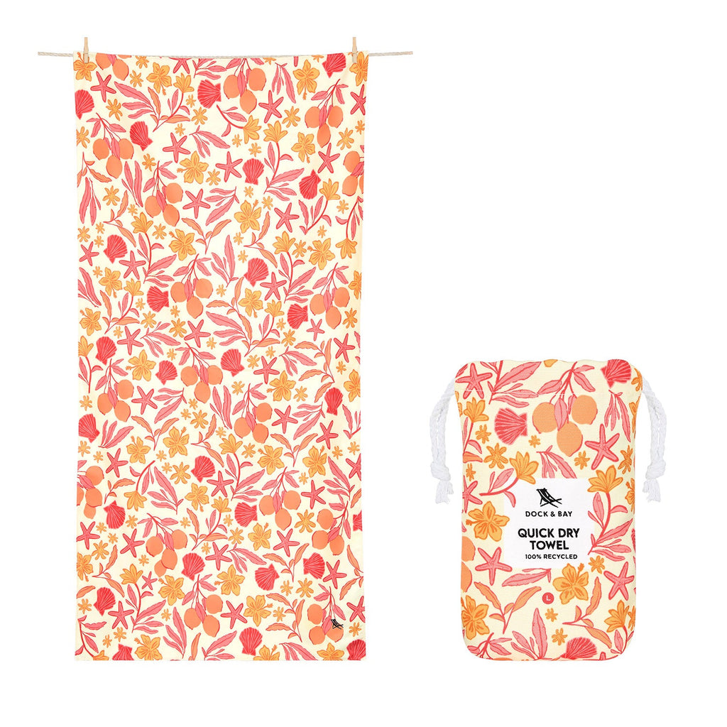 Dock & Bay Quick Dry Towel - Tangerine Tide