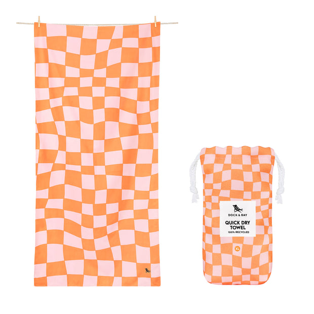 Dock & Bay Quick Dry Towel - Groovy Check - Outlet