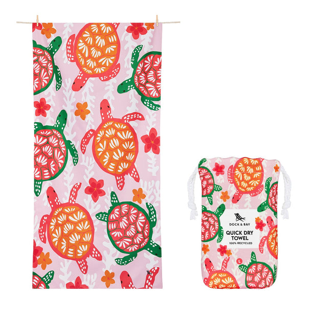 Dock & Bay Kids Beach Towels - Turtley Tropical