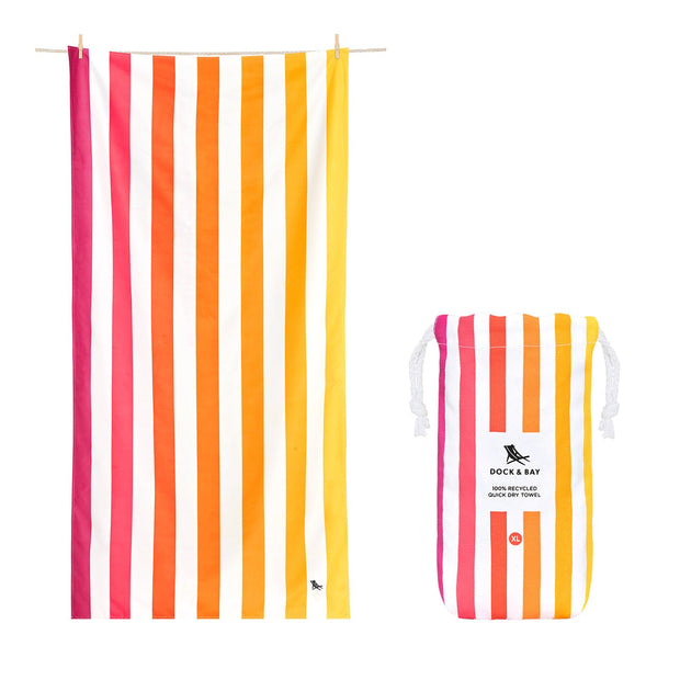 Dock & Bay Quick Dry Towel - Peach Sunrise - Outlet
