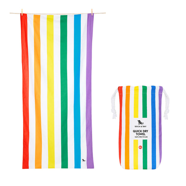 Dock & Bay Quick Dry Towel - Rainbow Skies