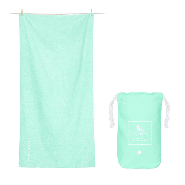 Dock & Bay Quick Dry Towels - Rainforest Green - Customized Embroidery Personalized for You