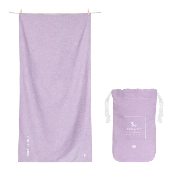 Dock & Bay Quick Dry Towels - Meadow Lilac - Customized Embroidery Personalized for You